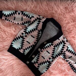 Geometric Patterned Cardigan